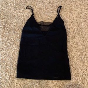 Sexy black sheer/lace tank top
